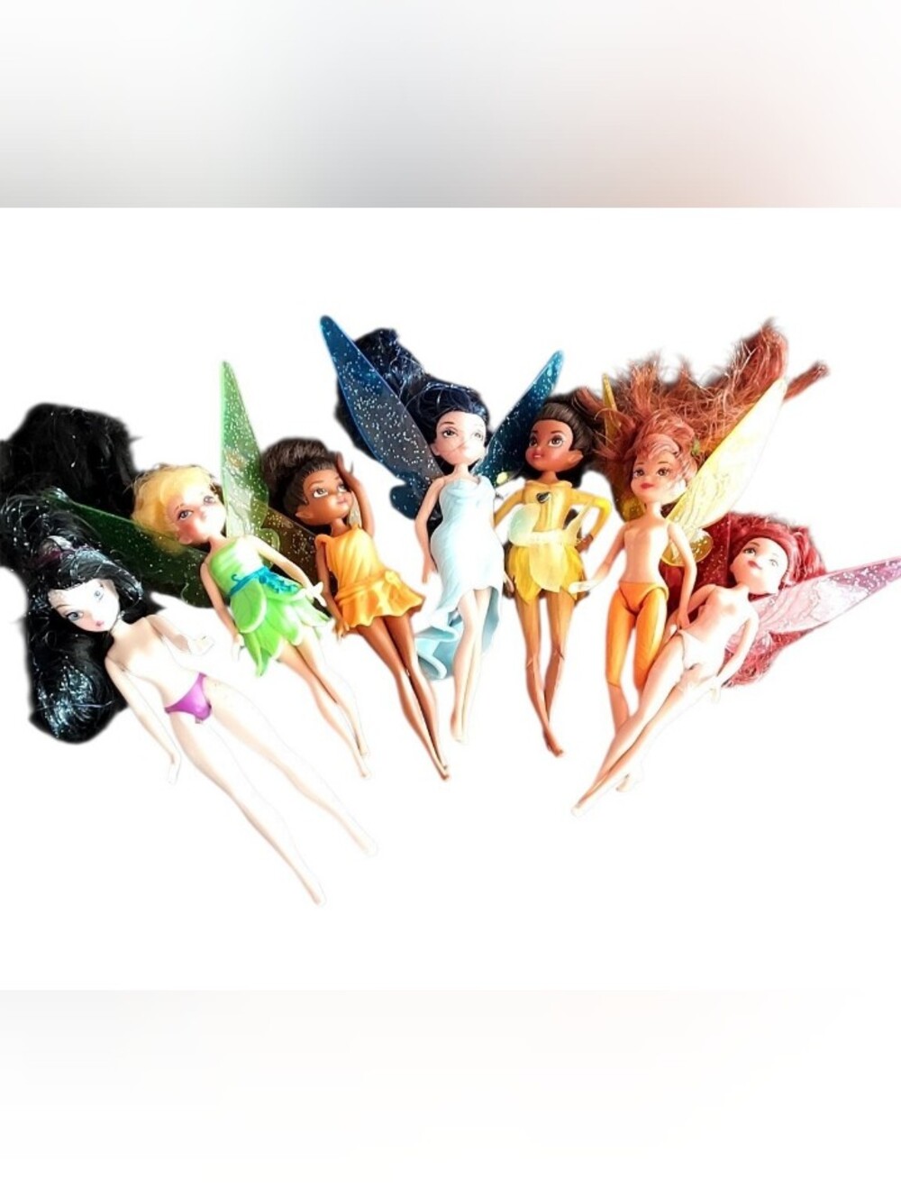 Disney Tinkerbell And Friends Fairy Dress-Up Dolls Set - Multicolor Wings